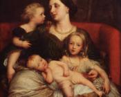 乔治费德里科沃茨 - Mrs George Augustus Frederick Cavendish Bentinck and her Children